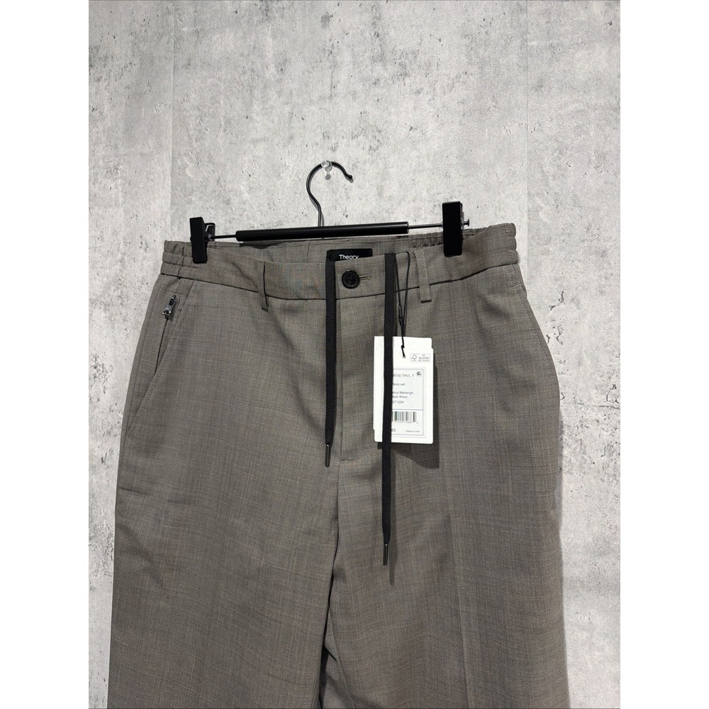 Theory Walnut Melange Pants 31 Men Motion Wool Brand NWT